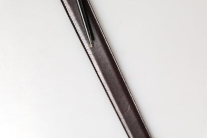 Men Brown Classic Leather Metal Buckle Belt