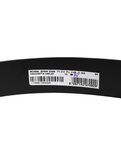 Men Brown Classic Leather Metal Buckle Belt