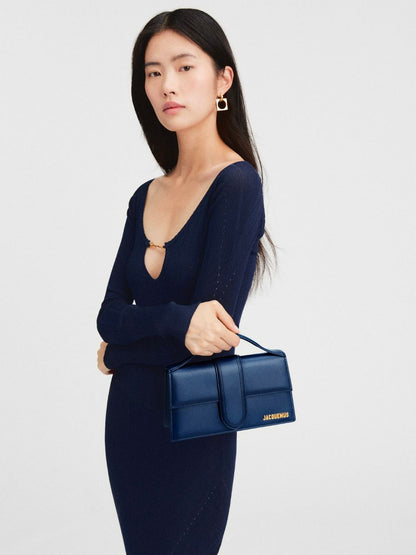 Dark NavyLeather Le Grand Bambino Handbag