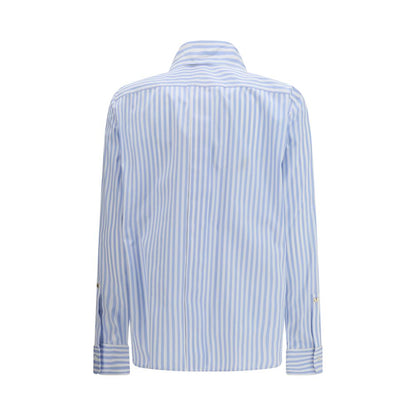 Blue Cotton Pattern Shirt