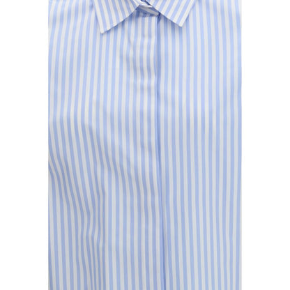 Blue Cotton Pattern Shirt