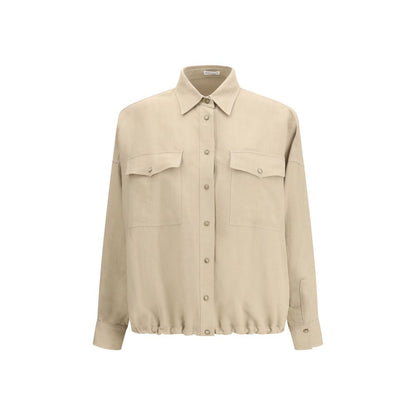 Beige Viscose Blouse