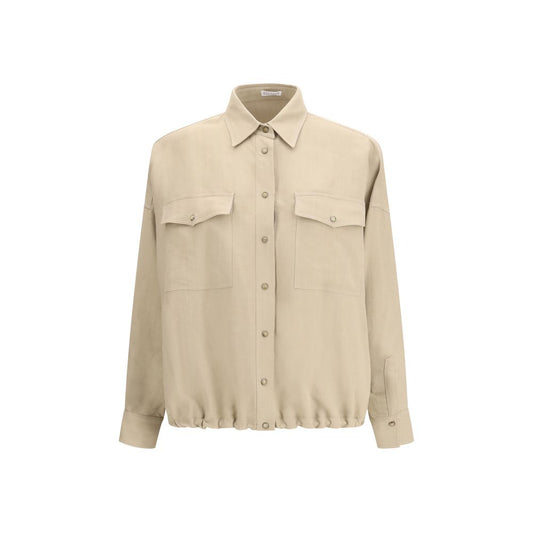 Beige Viscose Blouse