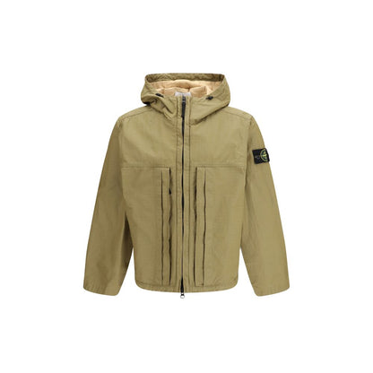 Bicolor Cotton Shell Jacket