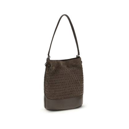 Brown Calf Leather Bos Taurus Backet Bag