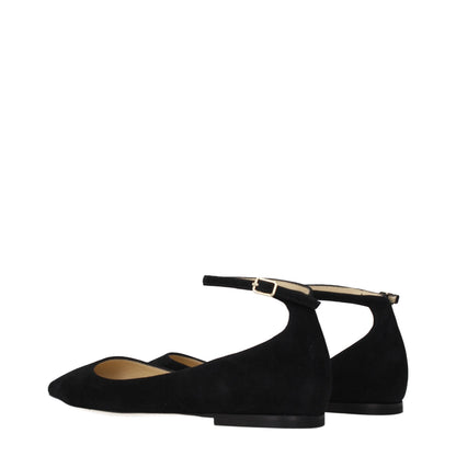 Black Leather Ballet Flats