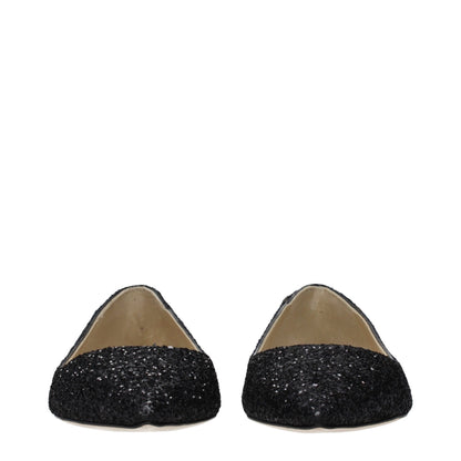 Black Plastic Ballet Flats