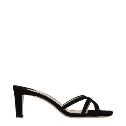 Black Leather Platform Sandals