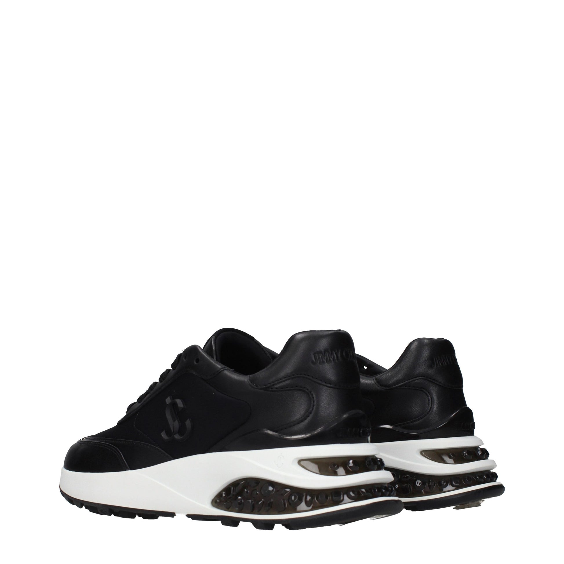 Black Fabric Athletic Sneakers