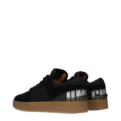 Black Fabric Low Top Sneakers