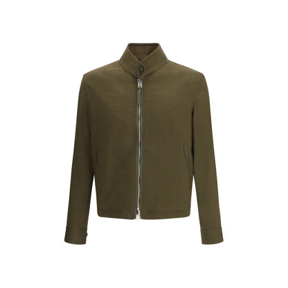 Bicolor Wool Full-Length Jacket