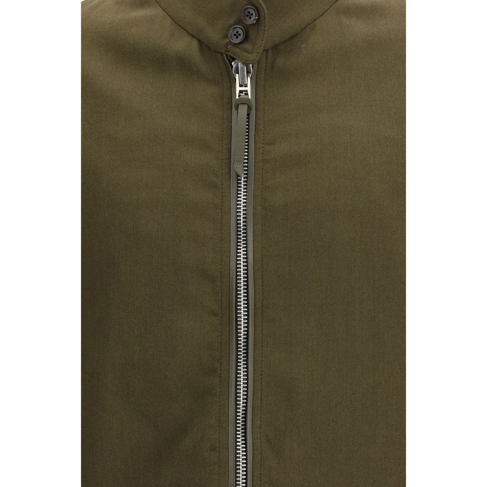 Bicolor Wool Full-Length Jacket