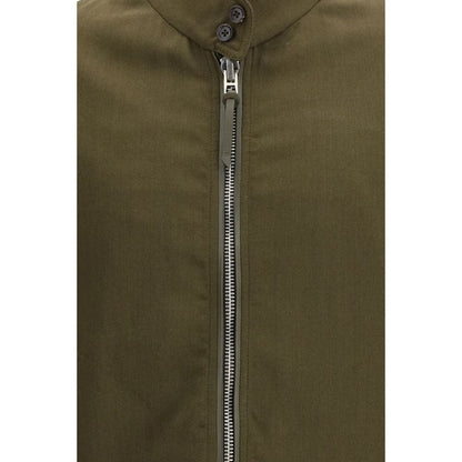 Bicolor Wool Full-Length Jacket