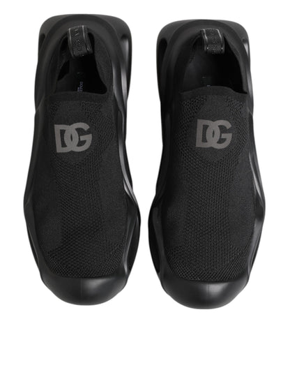 Black Slip On Wave Low Top Sneakers Shoes