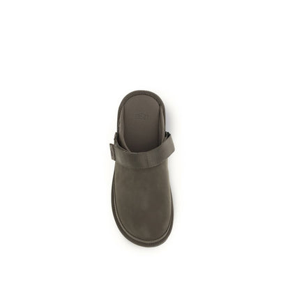 Brown Calf Leather Bos Taurus Mules