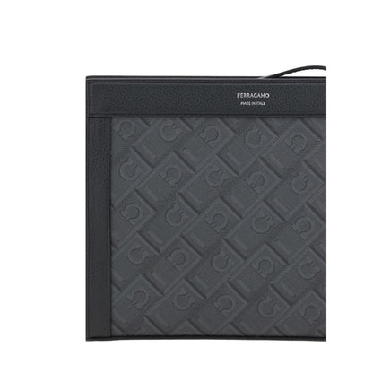Gray Polyethylene Clutch Bag