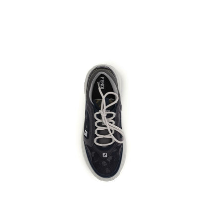 Gray Calf Leather Bos Taurus Athletic Sneakers