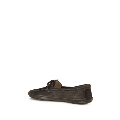 Brown Calf Leather Bos Taurus Slip-On Loafers