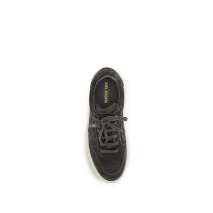 Gray Calf Leather Bos Taurus Low Top Sneakers