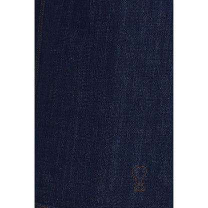 Blue Cotton Casual Dress