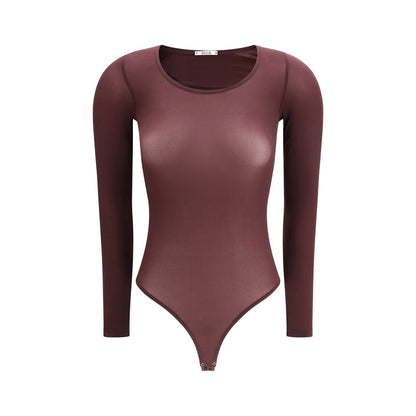 Purple Polyamide Bodysuit
