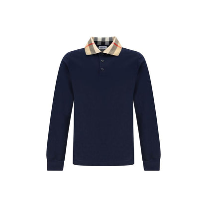 Blue Cotton Polo Shirt