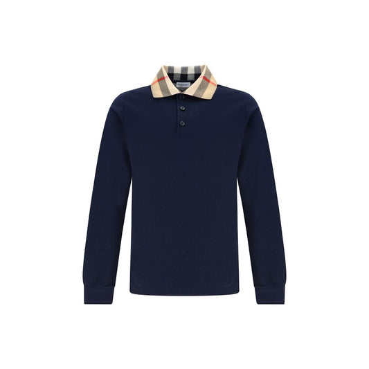 Blue Cotton Polo Shirt