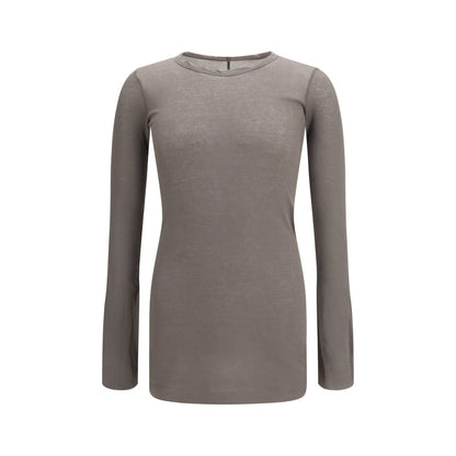Brown Cotton Long Sleeve T-Shirt