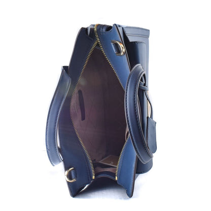 Blue Leather Handbag