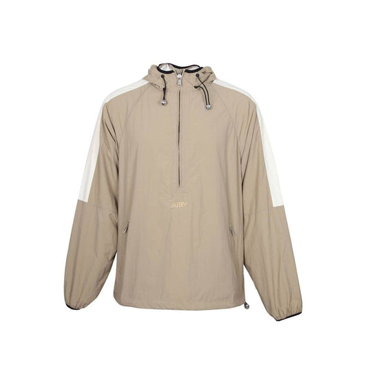 Beige Nylon Shell Jacket