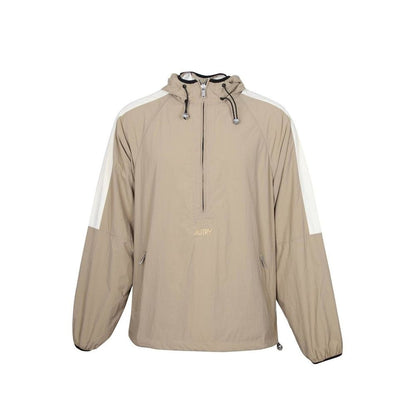 Beige Nylon Shell Jacket