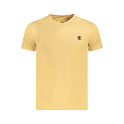 Beige Cotton Men T-Shirt