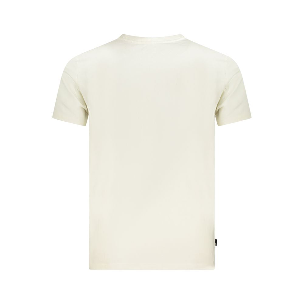 Beige Cotton Men T-Shirt