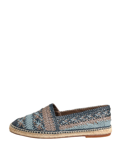 Blue Gray Slip On Buffalo Espadrille Shoes