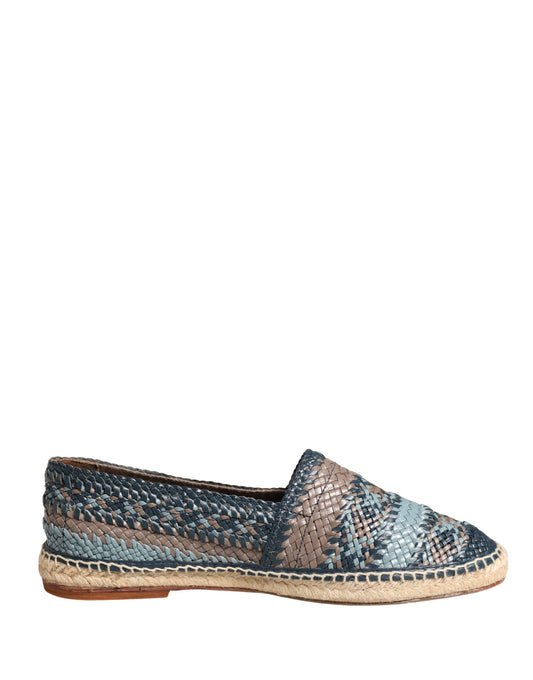 Blue Gray Slip On Buffalo Espadrille Shoes