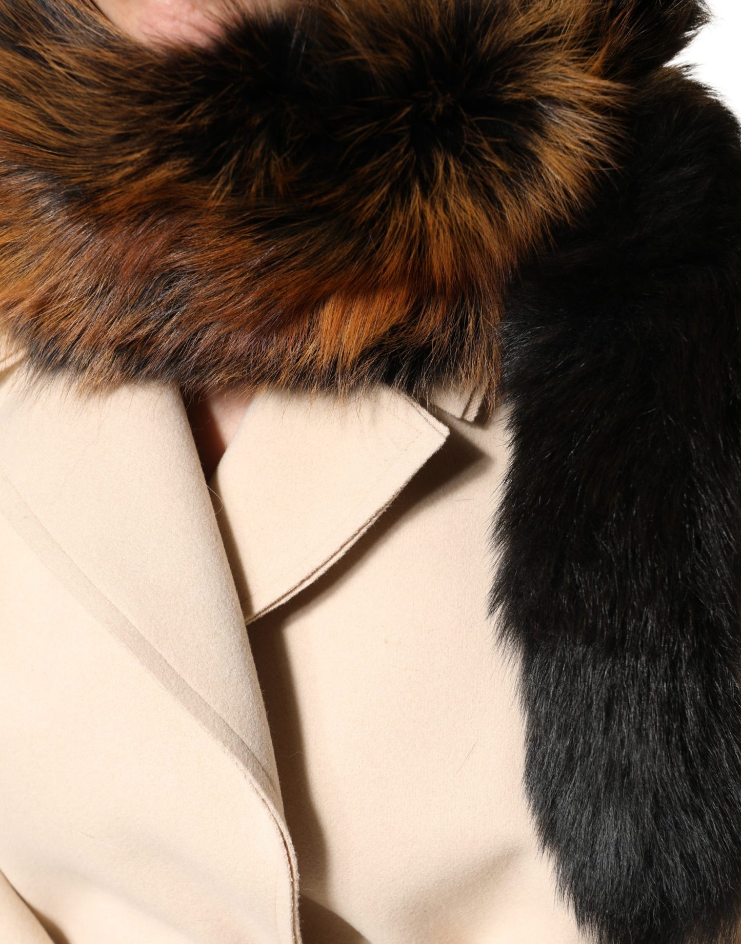Brown Red Fox Fur Neck Warmer Winter Scarf