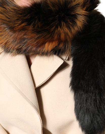Brown Red Fox Fur Neck Warmer Winter Scarf