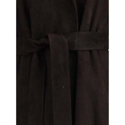 Brown Lamb Leather Coat
