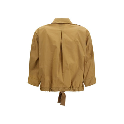 Bicolor Cotton Shortsleeve Shirt