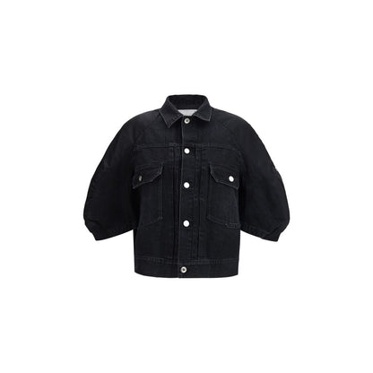 Black Cotton Denim Jacket