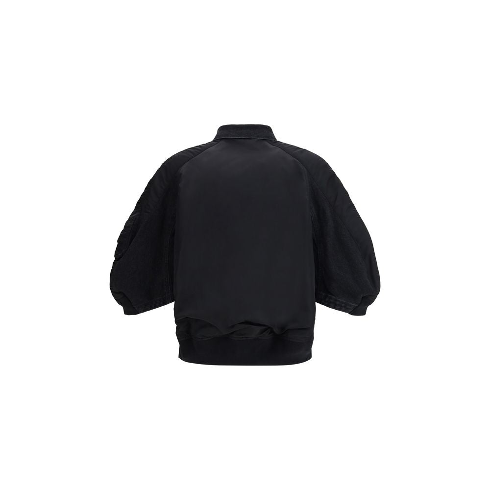 Black Cotton Denim Jacket