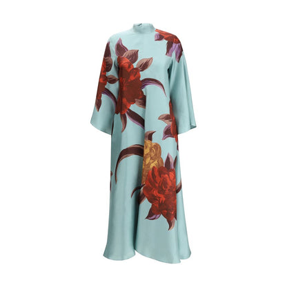 Multicolor Silk Casual Dress
