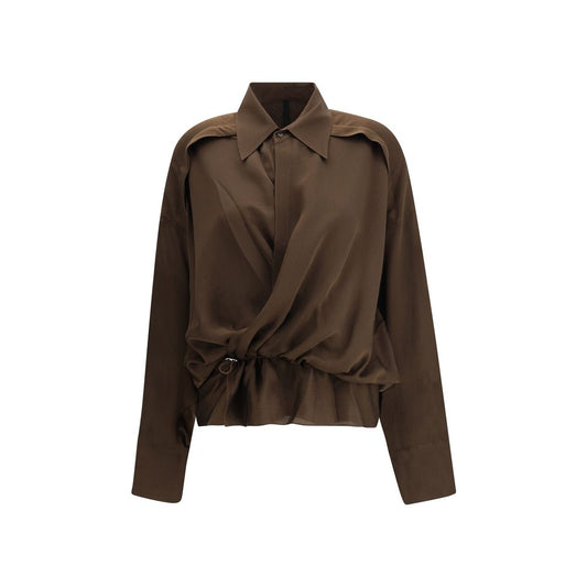 Brown Silk Blouse