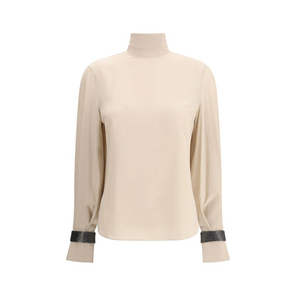 Beige Silk Blouse