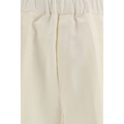 Beige Viscose Casual Pants