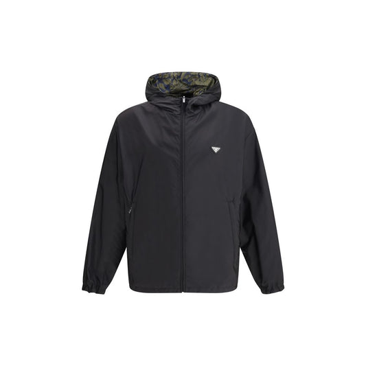 Black Recycled Polyamide Shell Jacket