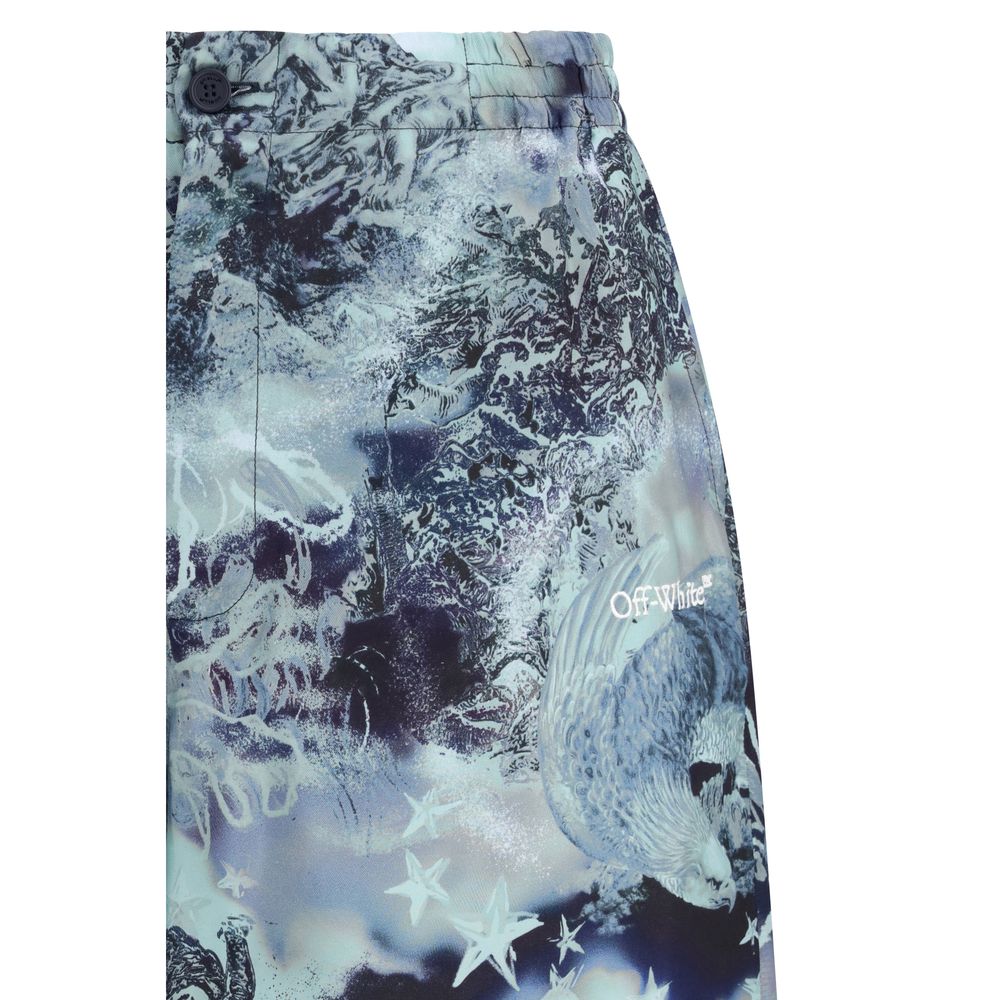 Multicolor Viscose Bermuda Shorts