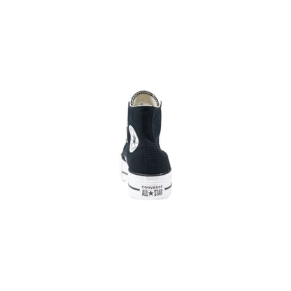 Black Polyester High Top Sneakers