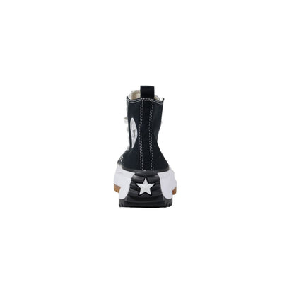 Black And White Fabric Chunky Sneakers