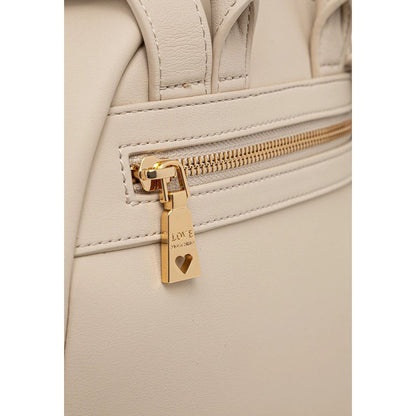 Beige Polyethylene Backpack